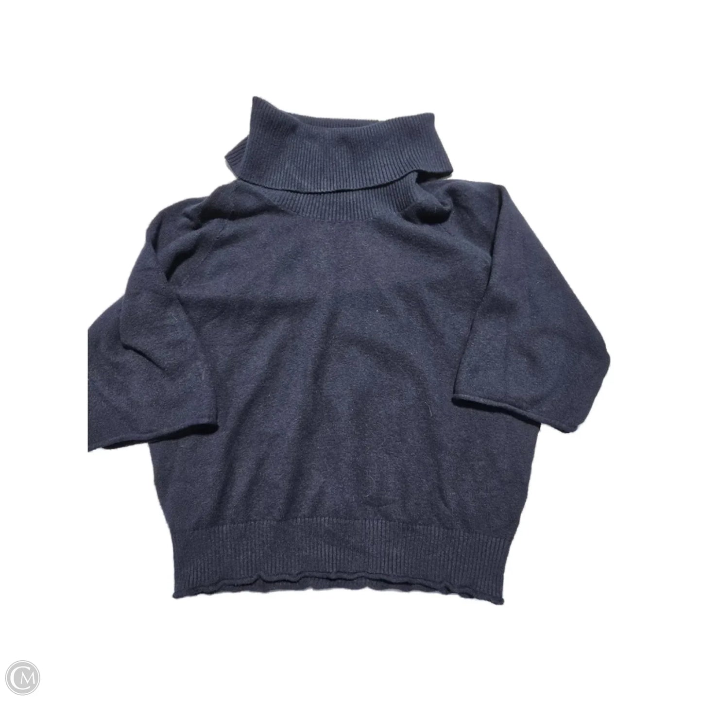 Top Short Sleeve By Loft In Navy, Size: M