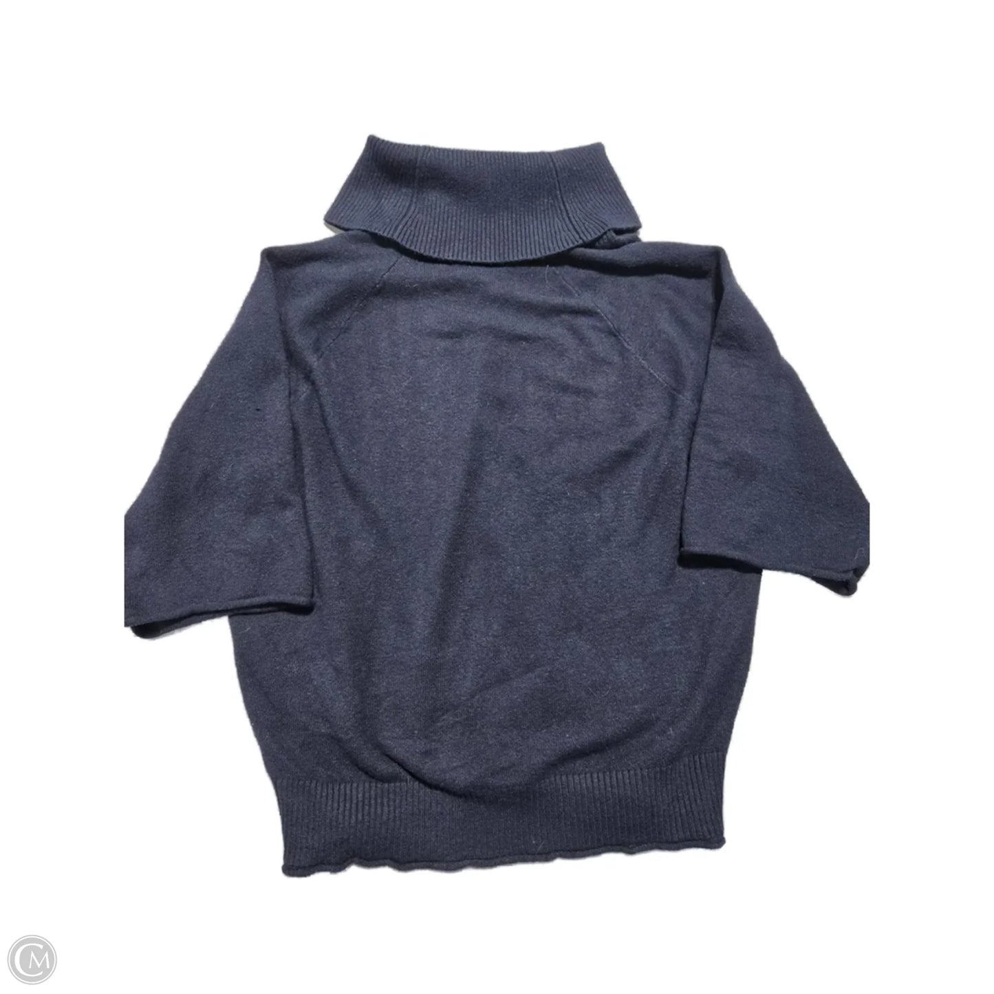 Top Short Sleeve By Loft In Navy, Size: M