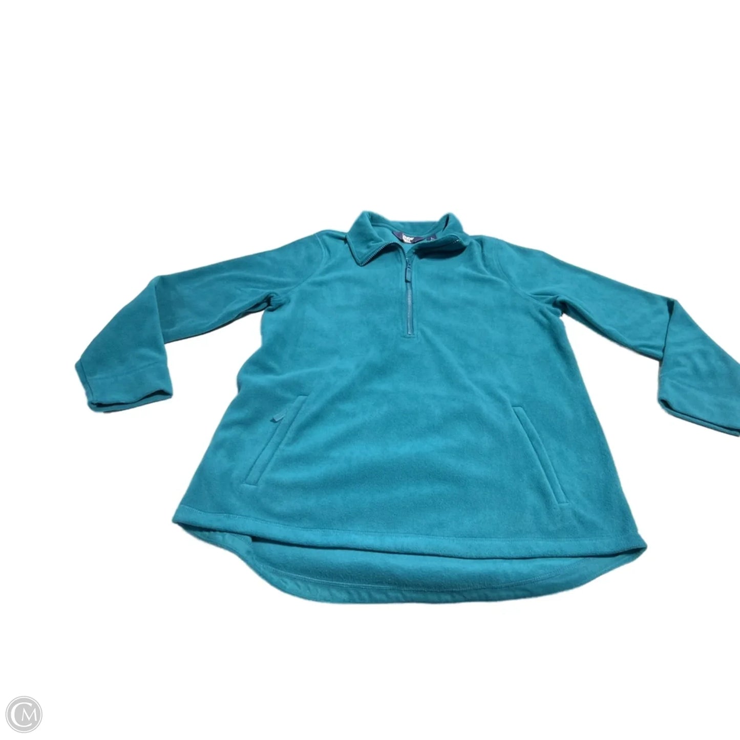 Top Long Sleeve By Lands End In Teal, Size: L