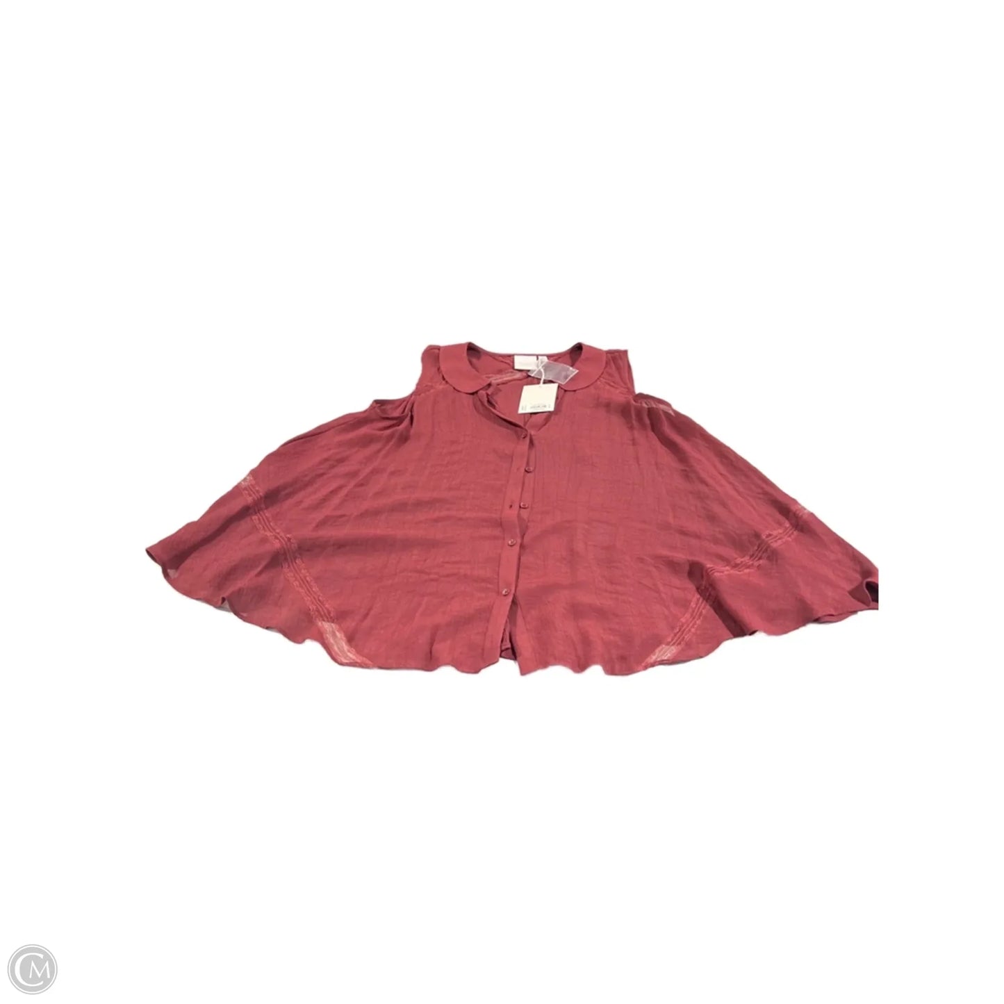 Top Sleeveless By Cme In Maroon, Size: M