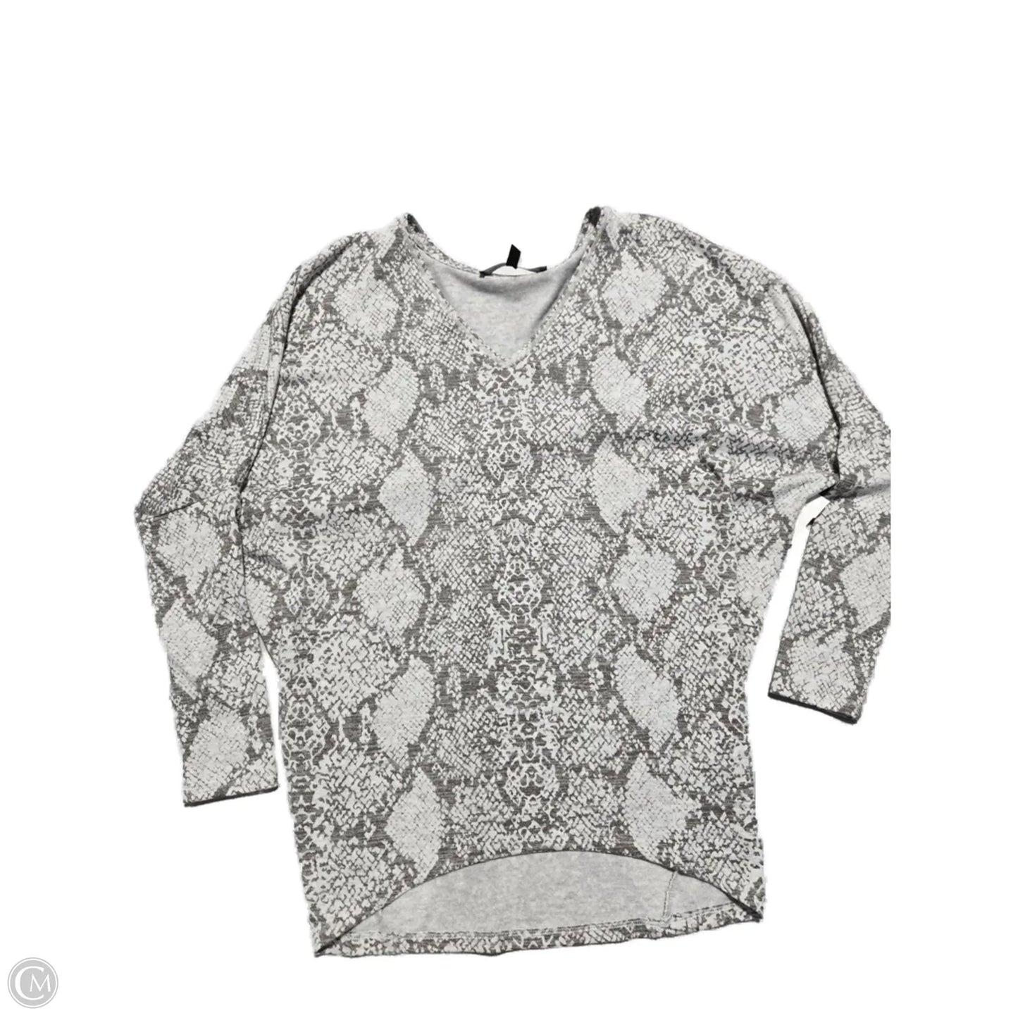 Top Long Sleeve By White House Black Market In Grey, Size: Xs
