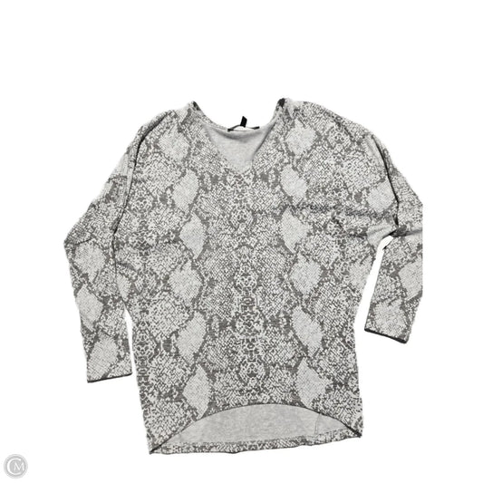 Top Long Sleeve By White House Black Market In Grey, Size: Xs