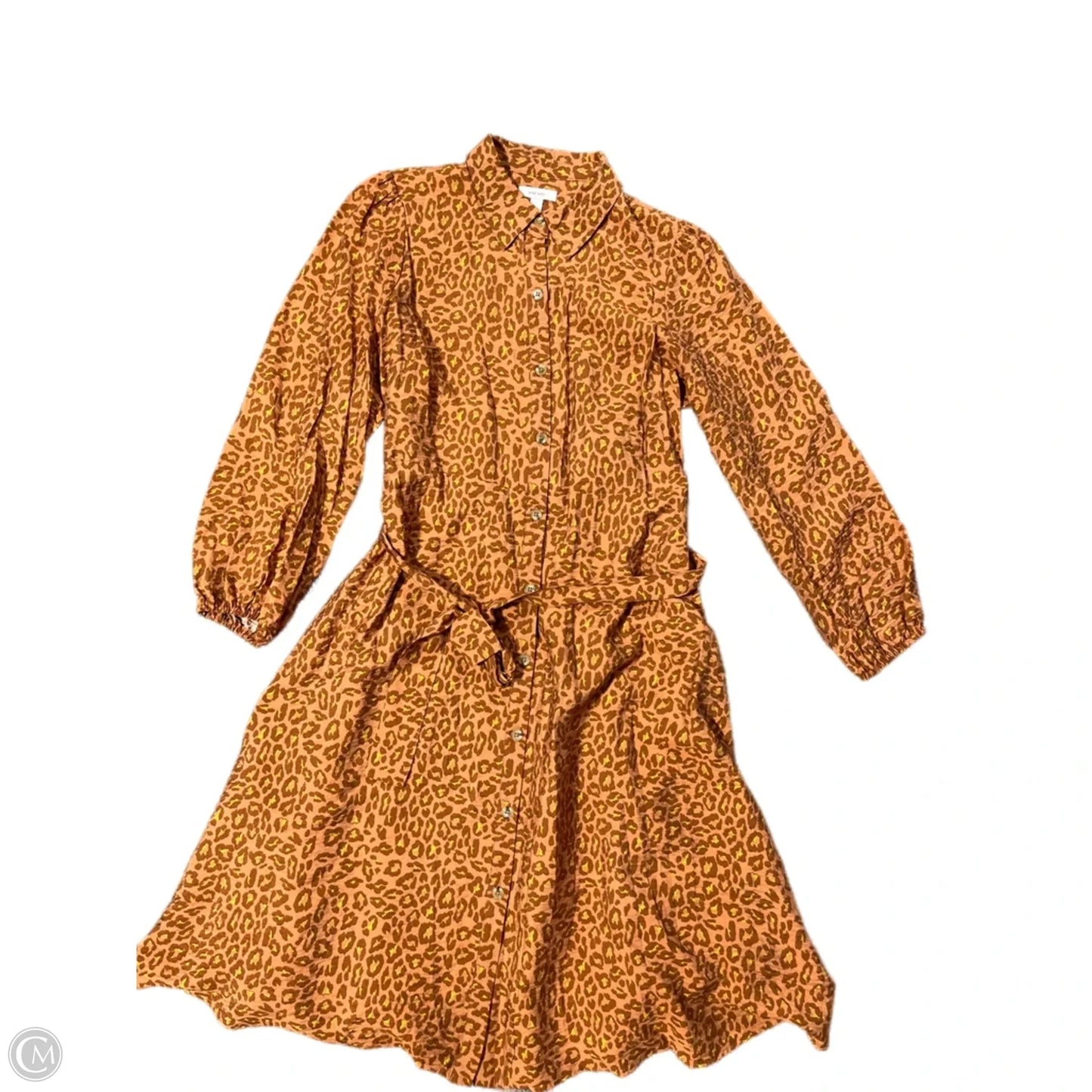 Dress Casual Midi By Nine West In Animal Print, Size: L