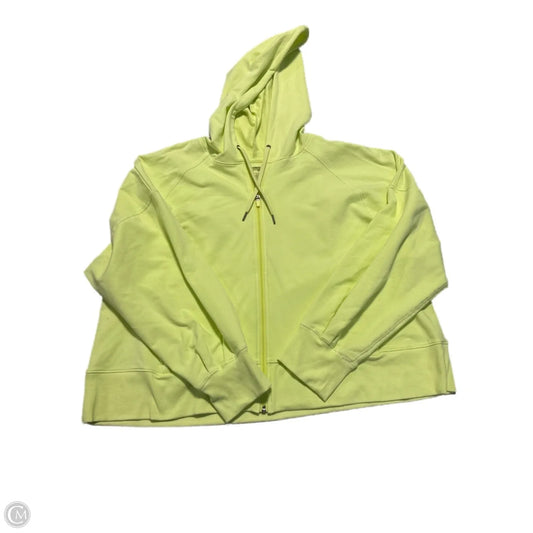 Athletic Top Long Sleeve Hoodie By Tek Gear In Green, Size: 1x