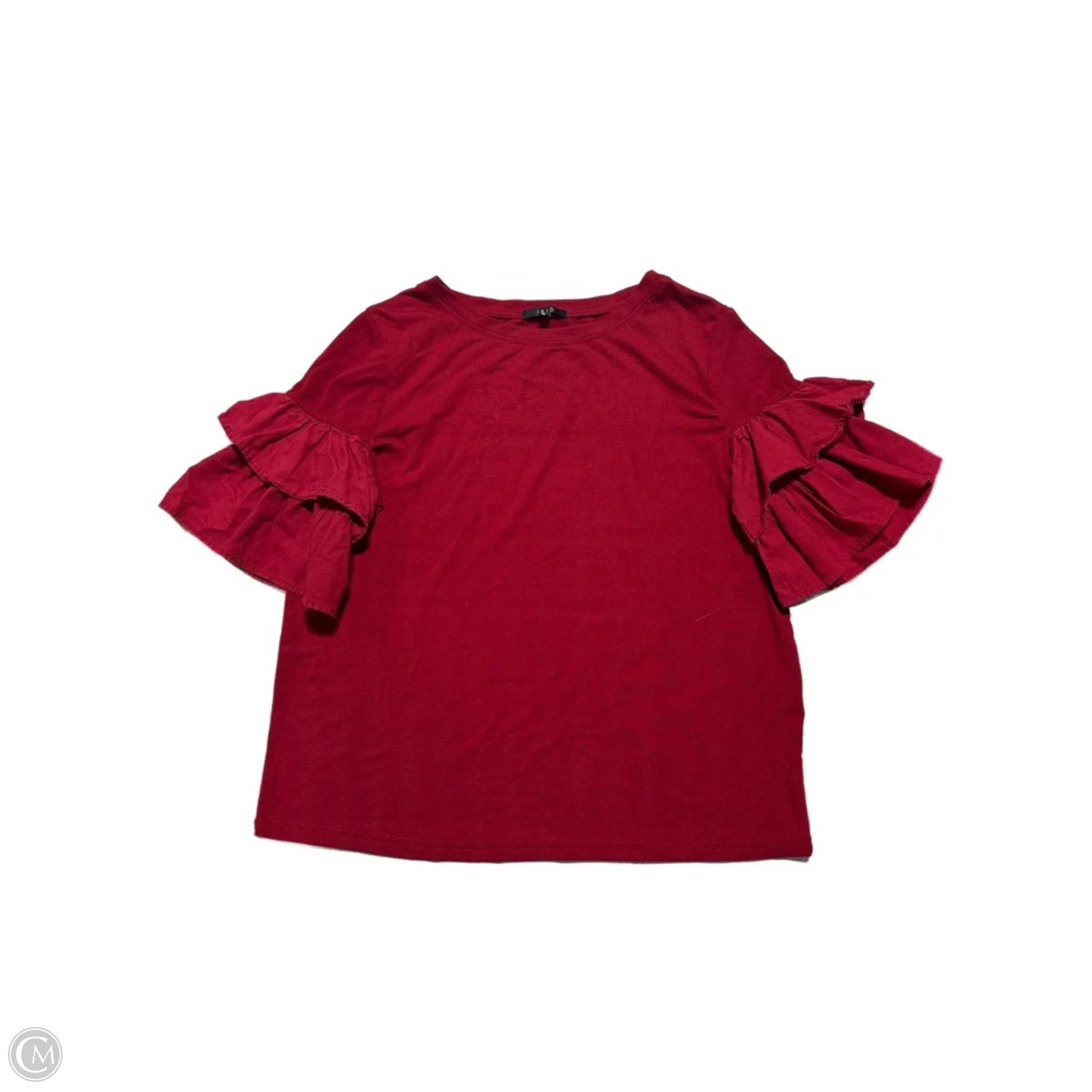 Top Short Sleeve By Iris In Red, Size: M