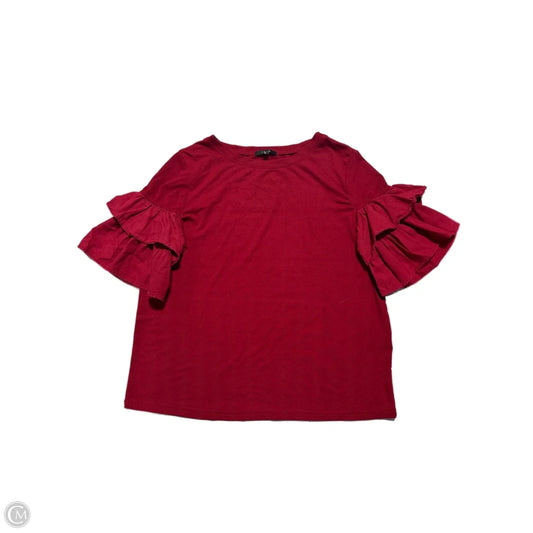 Top Short Sleeve By Iris In Red, Size: M