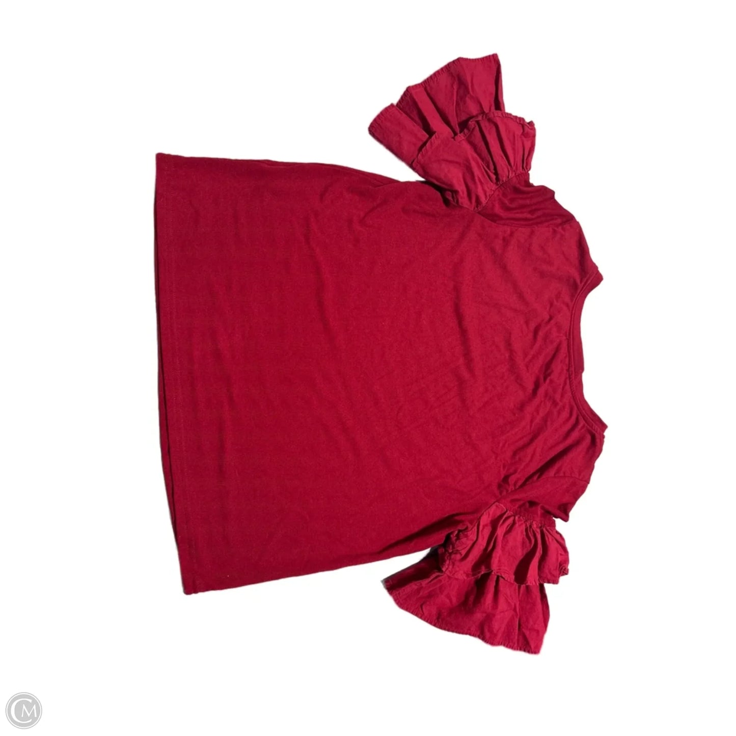 Top Short Sleeve By Iris In Red, Size: M