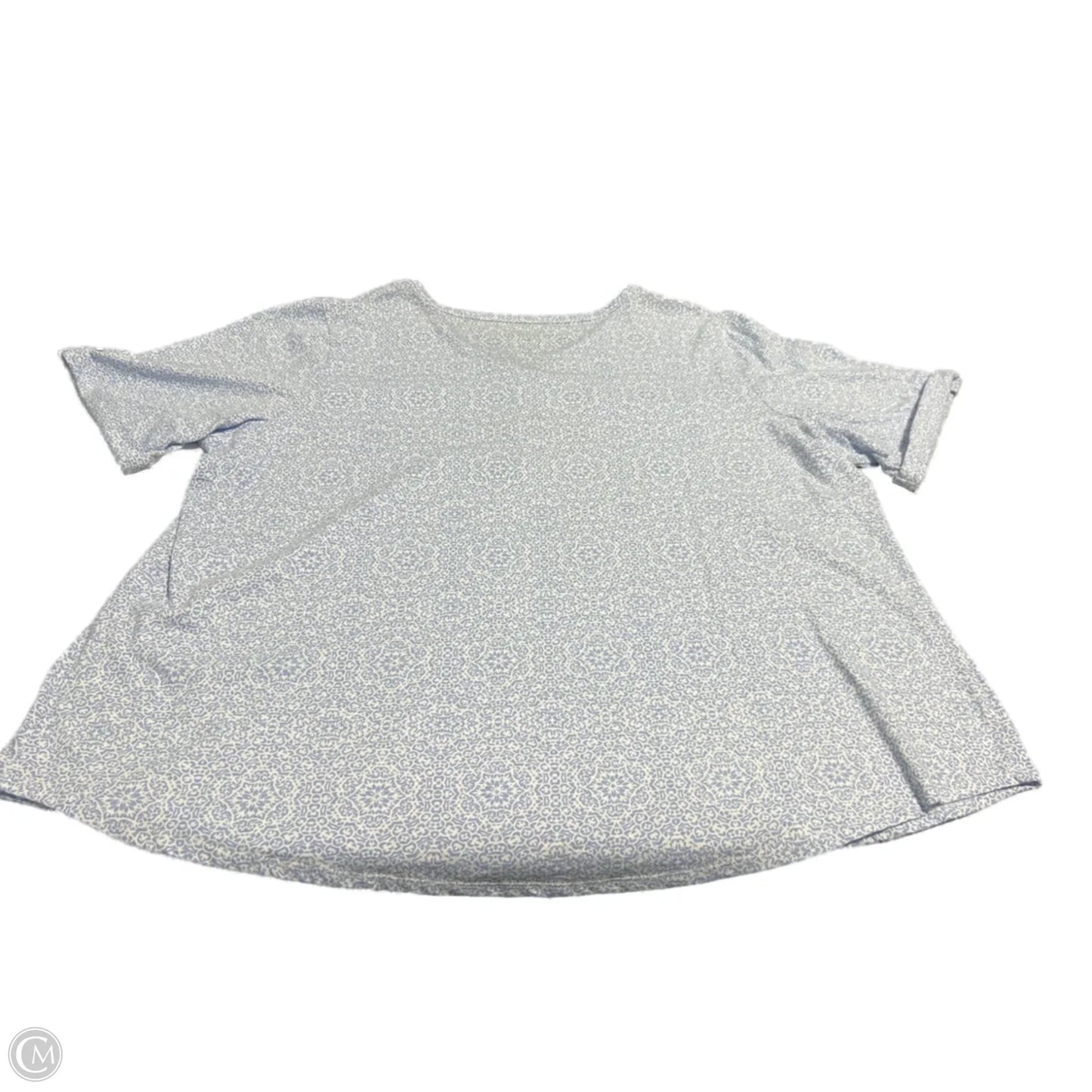 Top Short Sleeve Basic By Croft And Barrow In Blue, Size: 3x