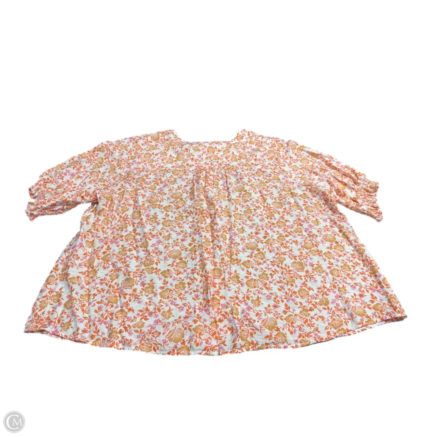 Top Short Sleeve By Croft And Barrow In Floral Print, Size: 2x