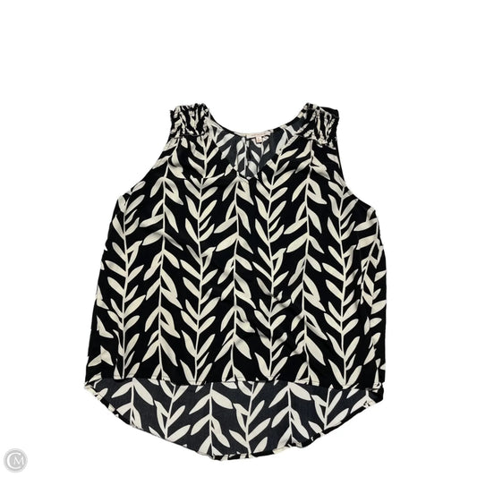 Top Sleeveless By Skies Are Blue In Black & White, Size: Xl