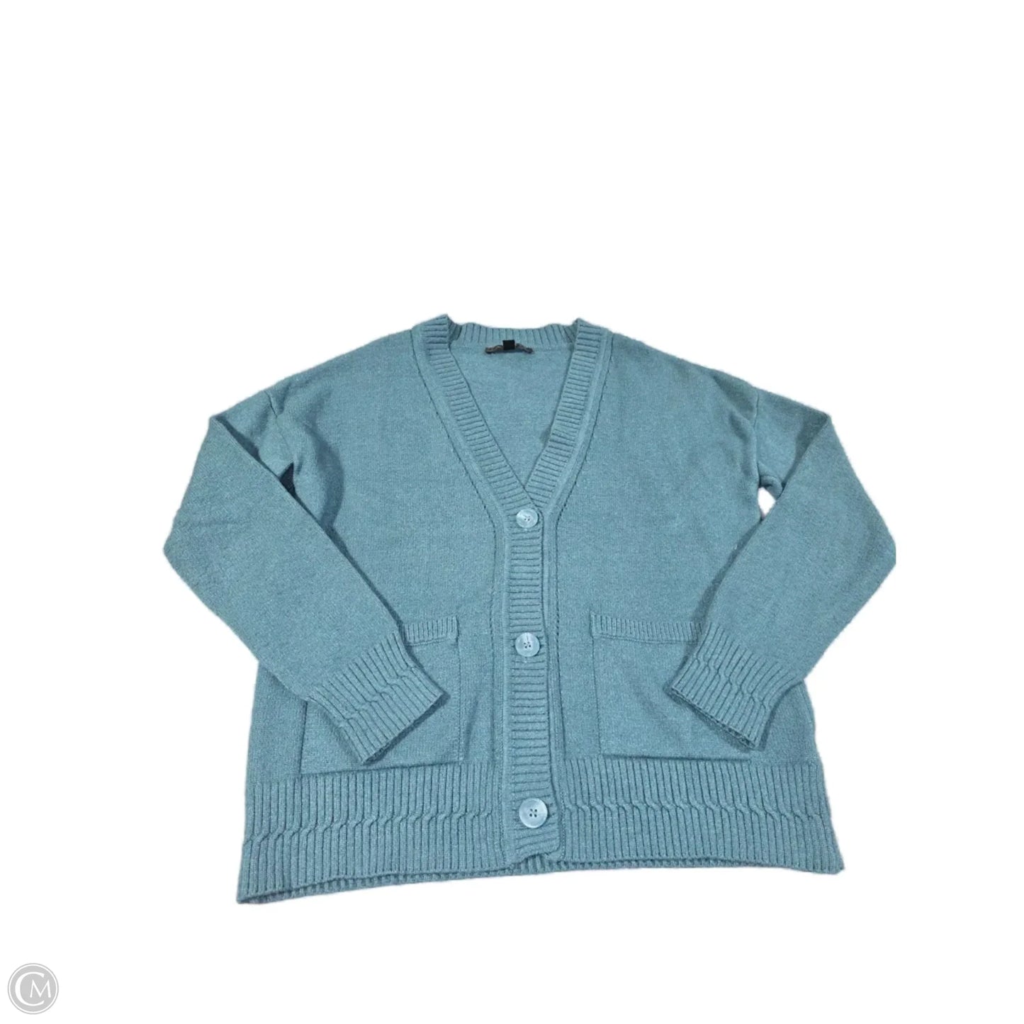 Sweater Cardigan By Cyrus In Teal, Size: M