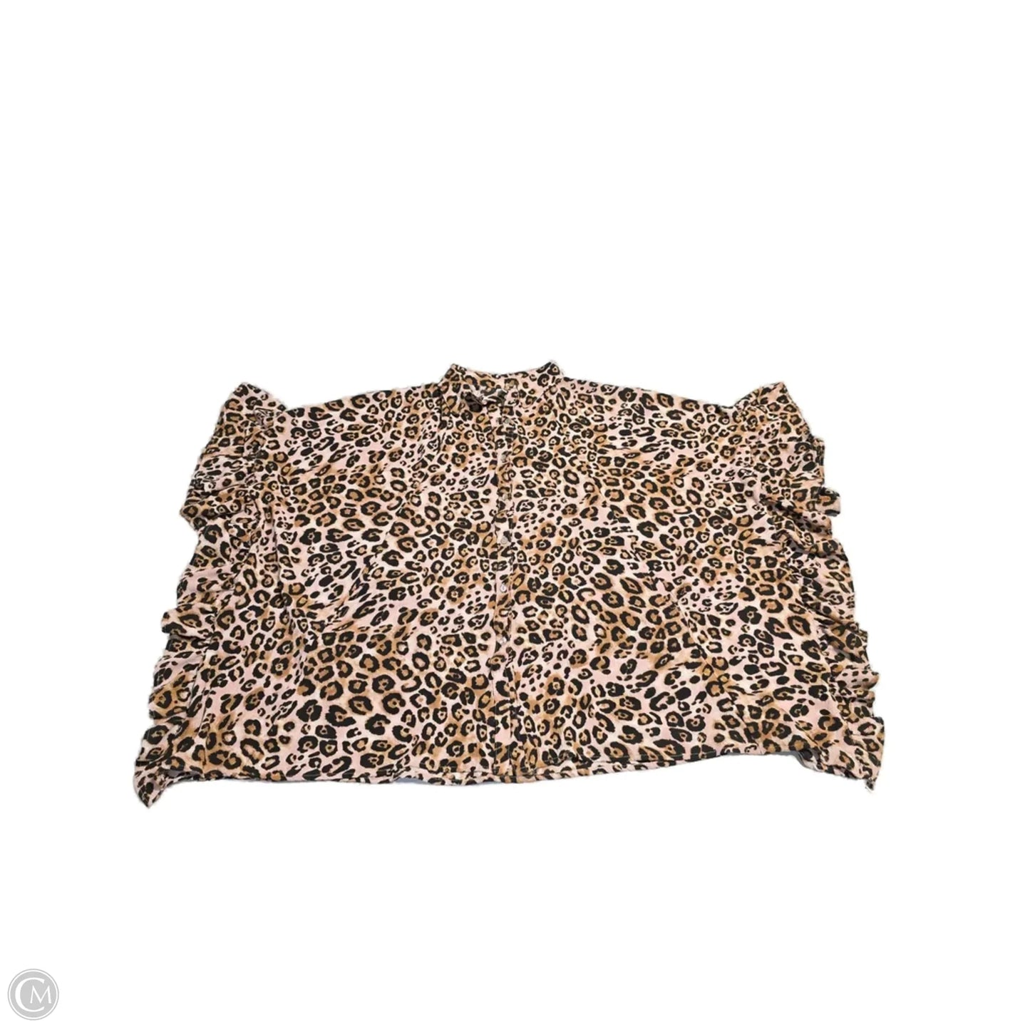 Top Short Sleeve By Ivy Jane In Animal Print, Size: S