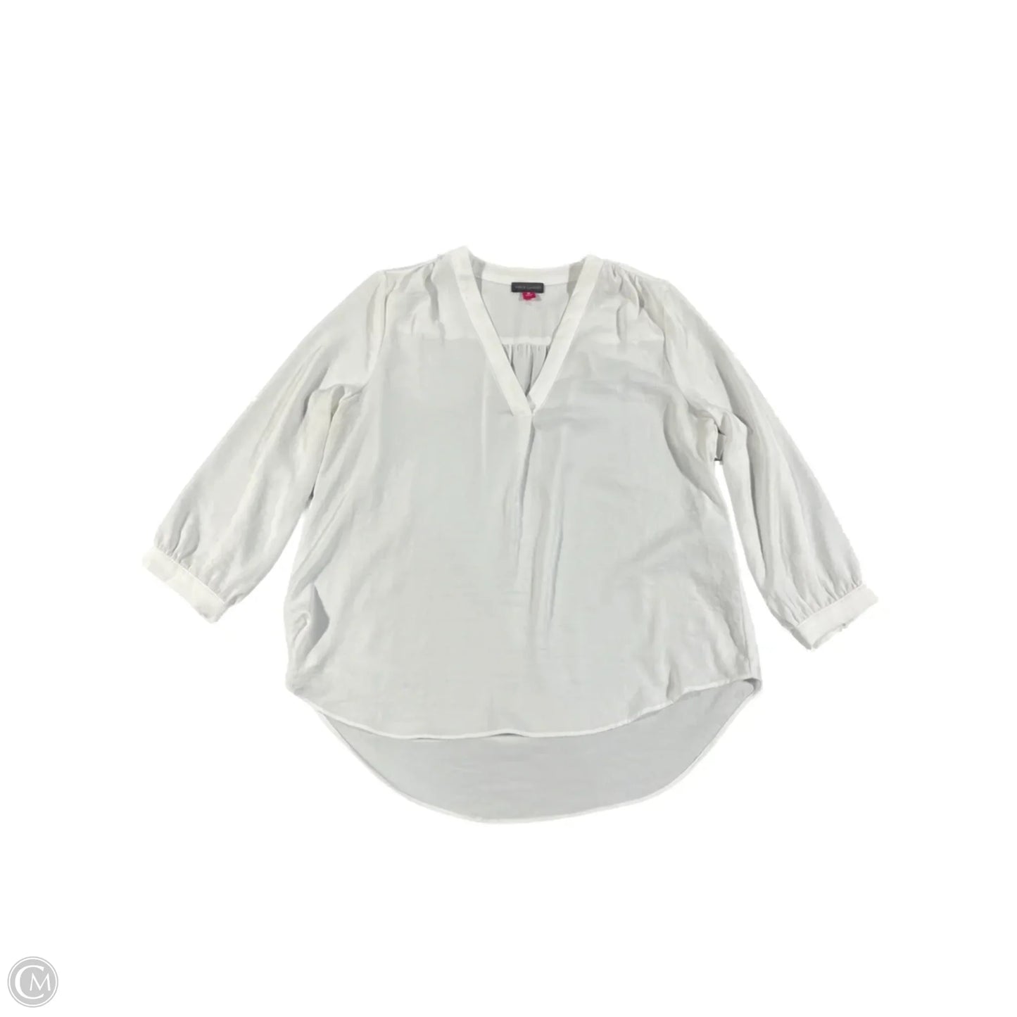 Top 3/4 Sleeve Basic By Vince Camuto In White, Size: M