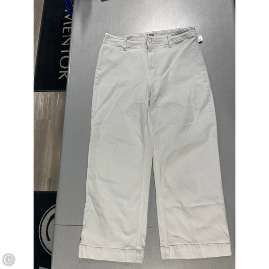 Jeans Cropped By Paige In White Denim, Size: 12