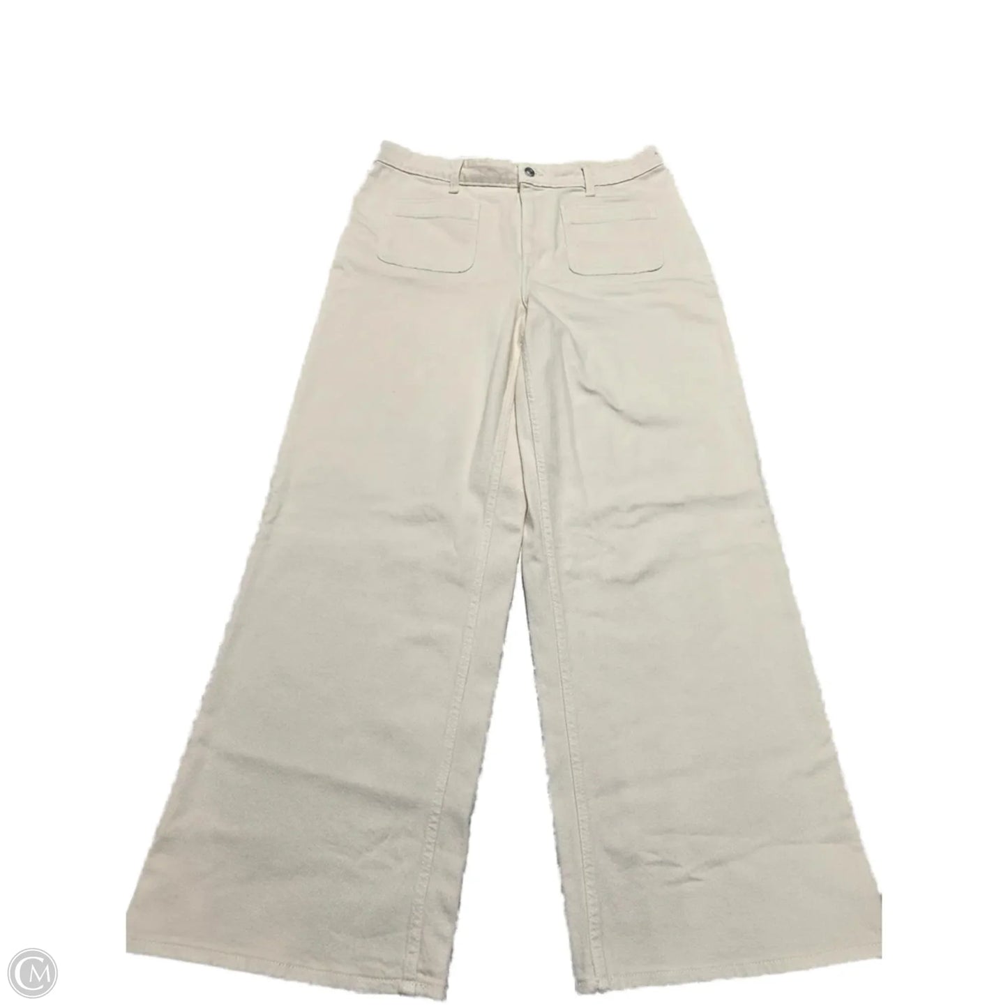 Jeans Wide Leg By Free Assembly In Cream, Size: 16