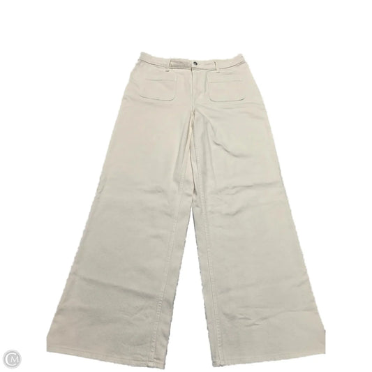 Jeans Wide Leg By Free Assembly In Cream, Size: 16