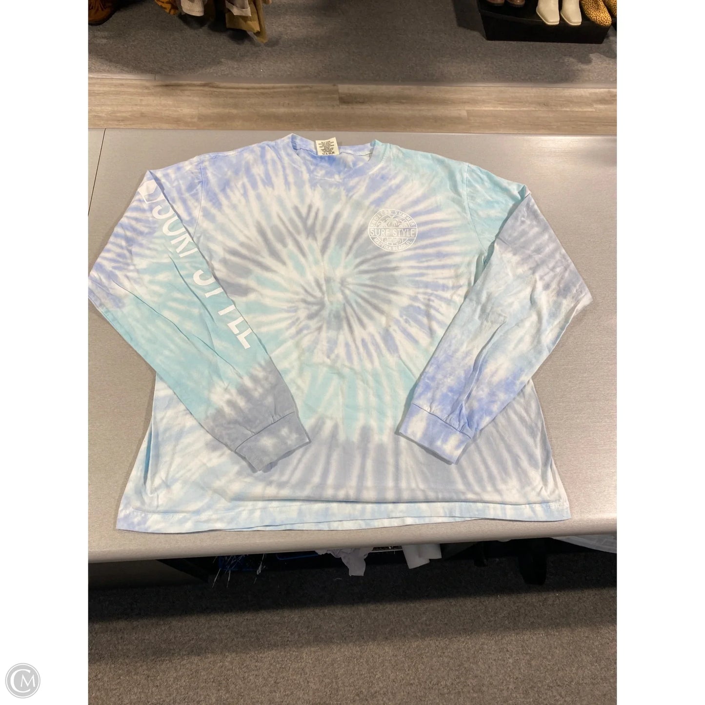 Top Long Sleeve By Cme In Tie Dye Print, Size: L