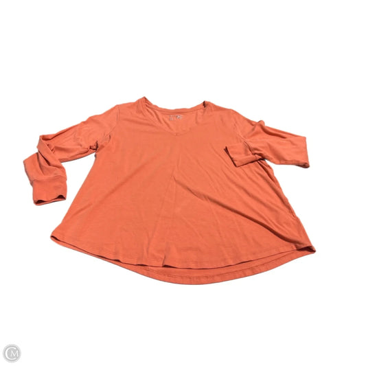 Top Long Sleeve Basic By Terra & Sky In Orange, Size: 0x