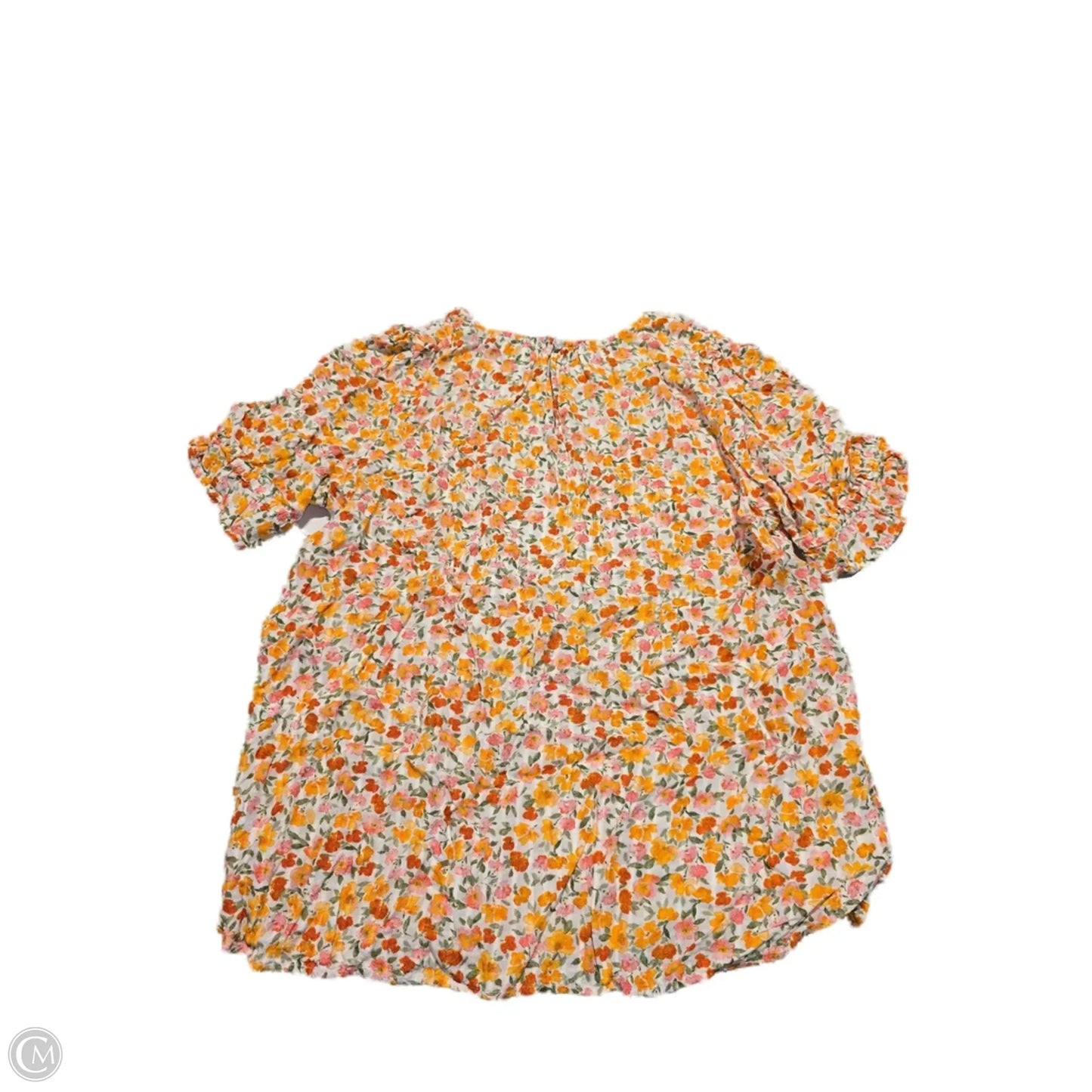 Top Short Sleeve By Loft In Floral Print, Size: L