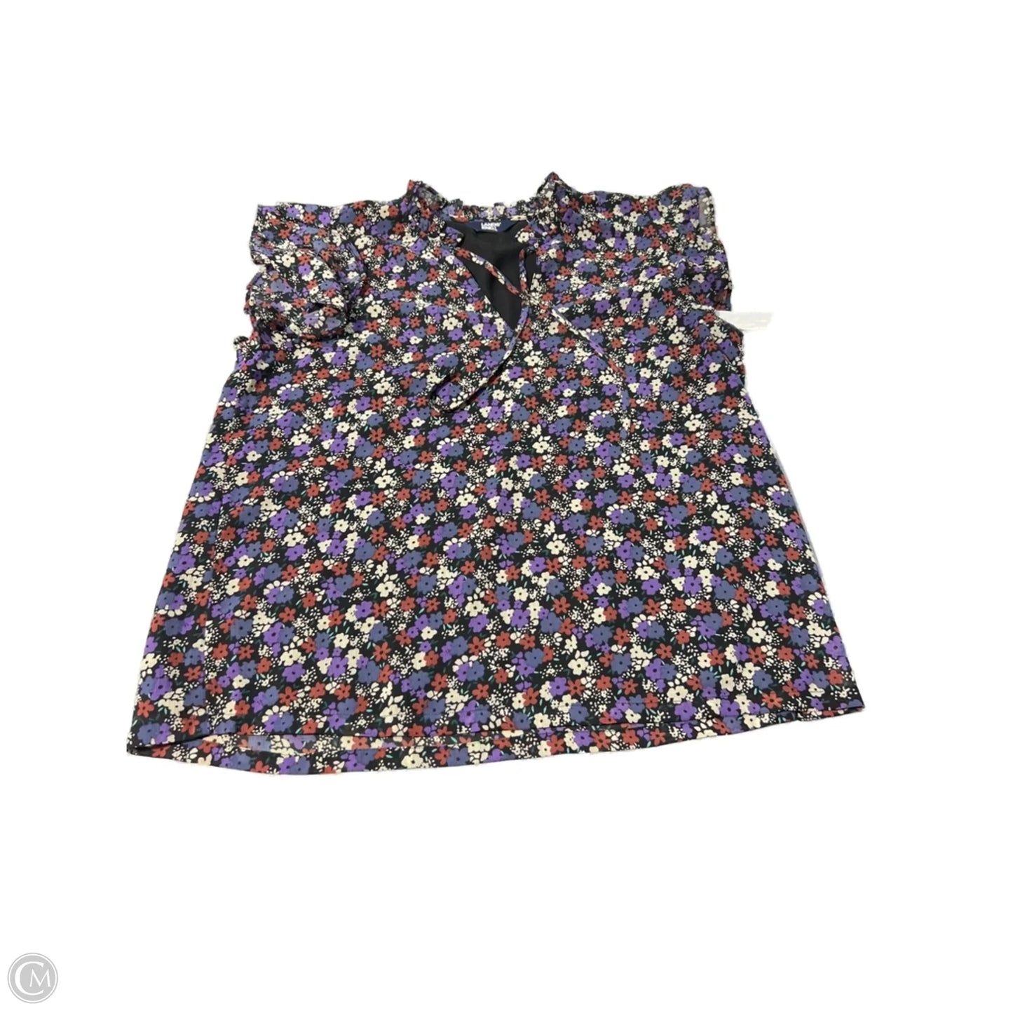 Top Short Sleeve By Lands End In Floral Print, Size: S