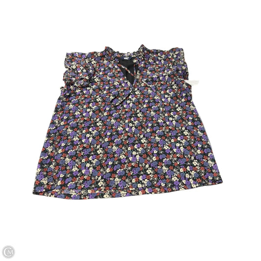 Top Short Sleeve By Lands End In Floral Print, Size: S