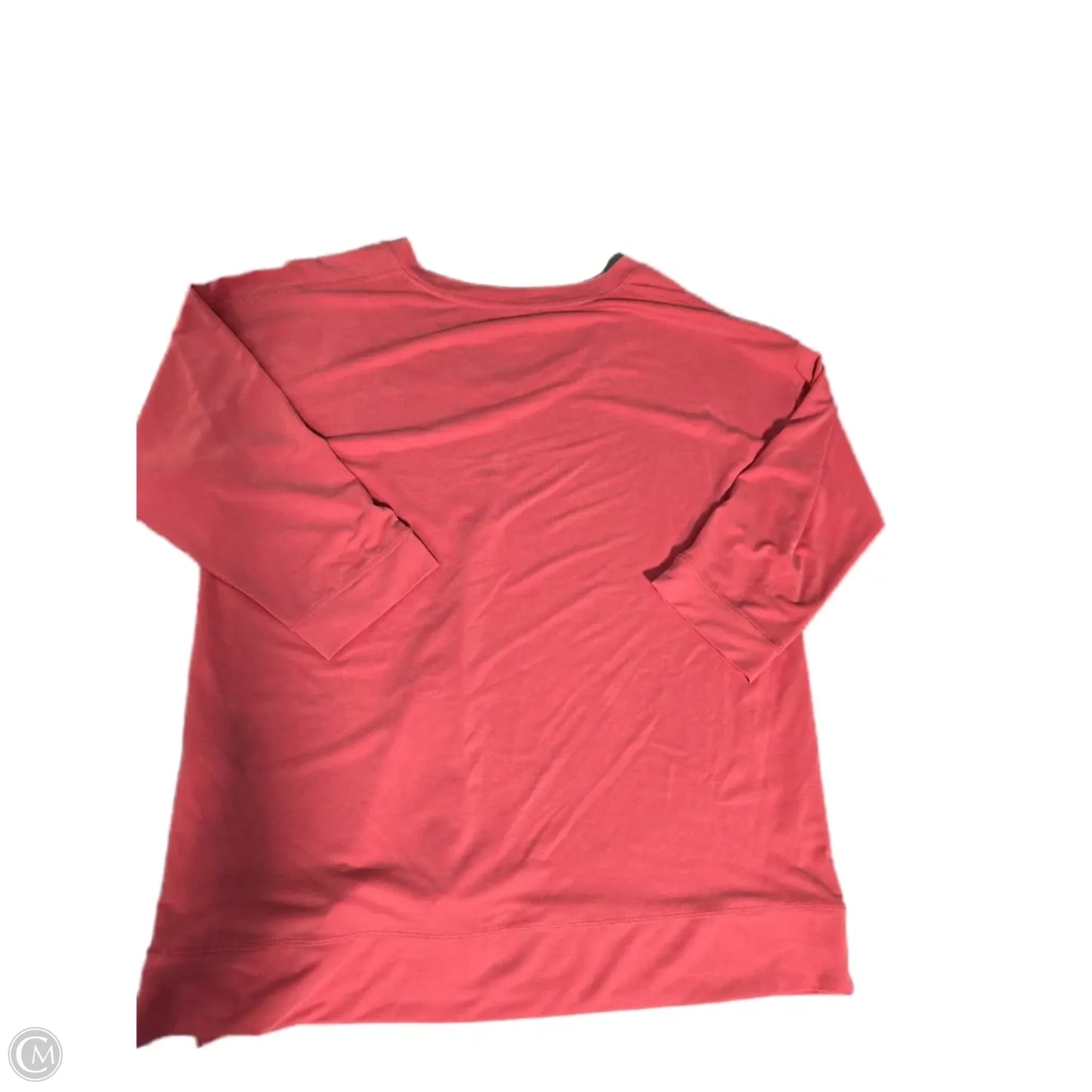 Top 3/4 Sleeve By Chicos In Pink, Size: L