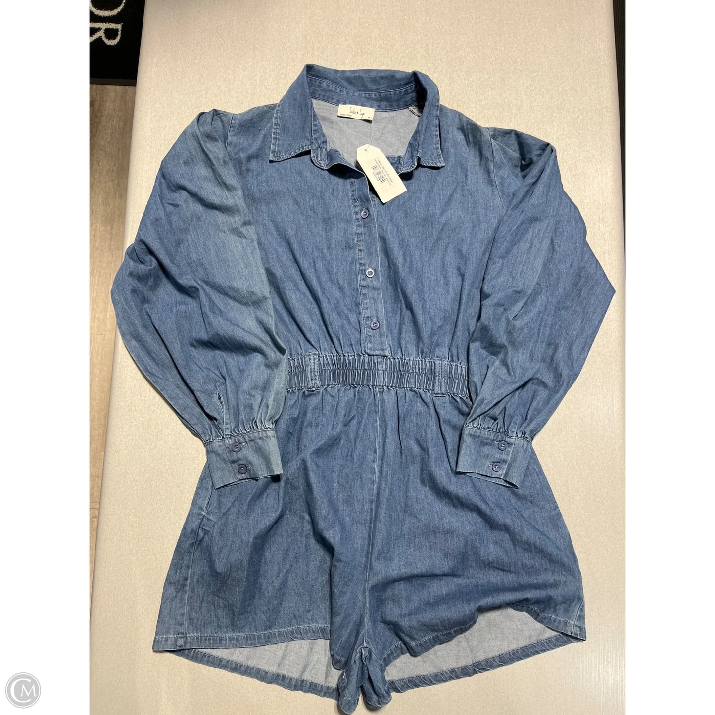Romper By Sadie & Sage In Blue Denim, Size: M