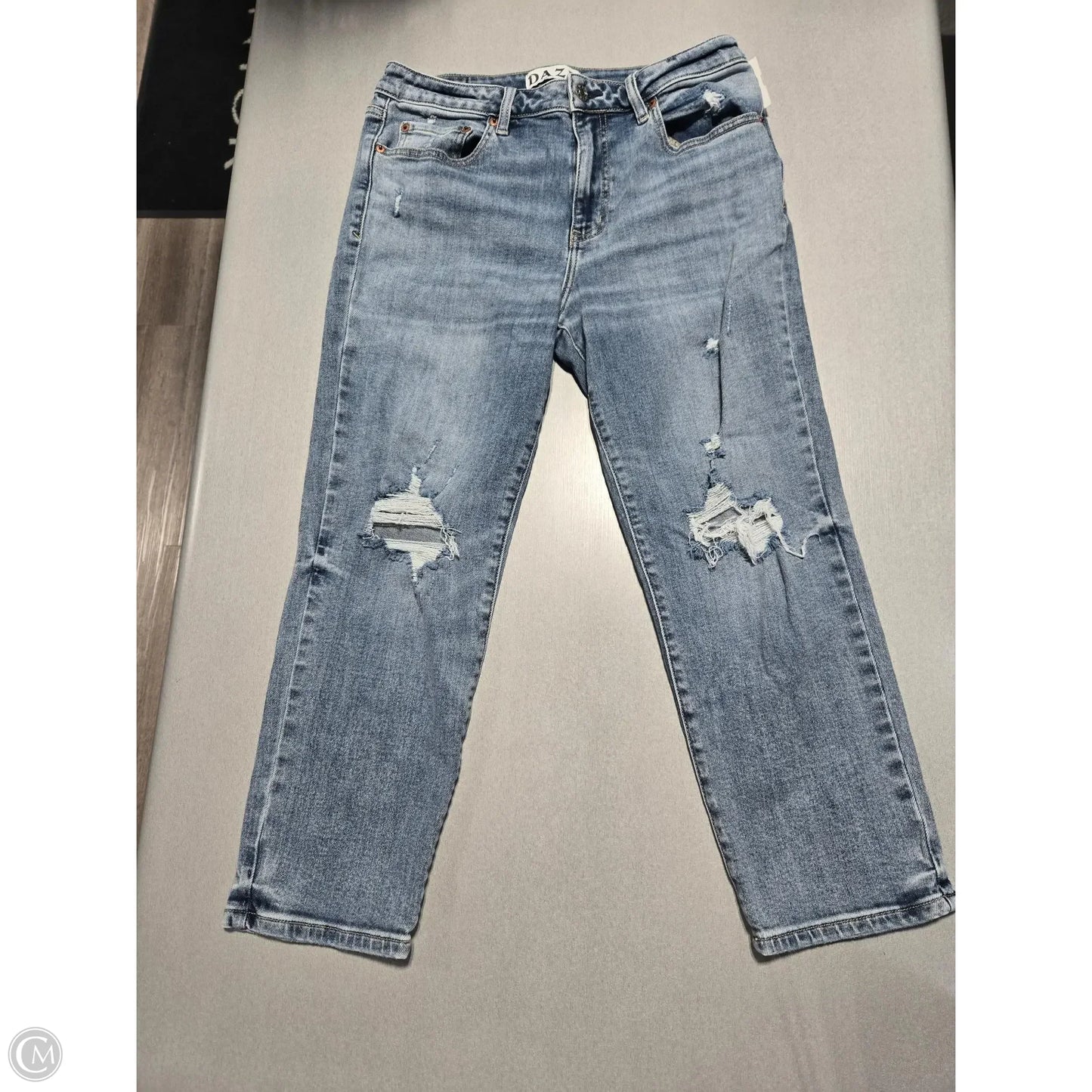 Jeans Cropped By Daze In Blue Denim, Size: 12p