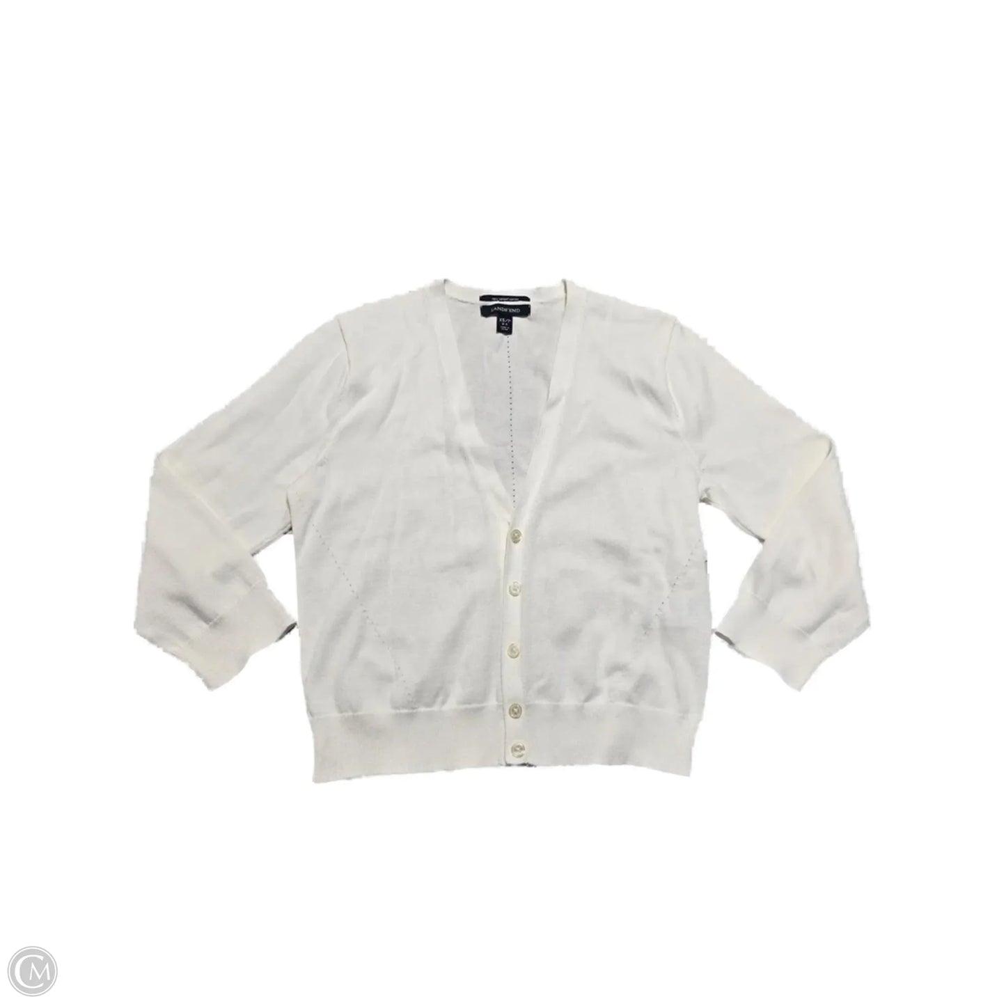 Cardigan By Lands End In White, Size: Xsp