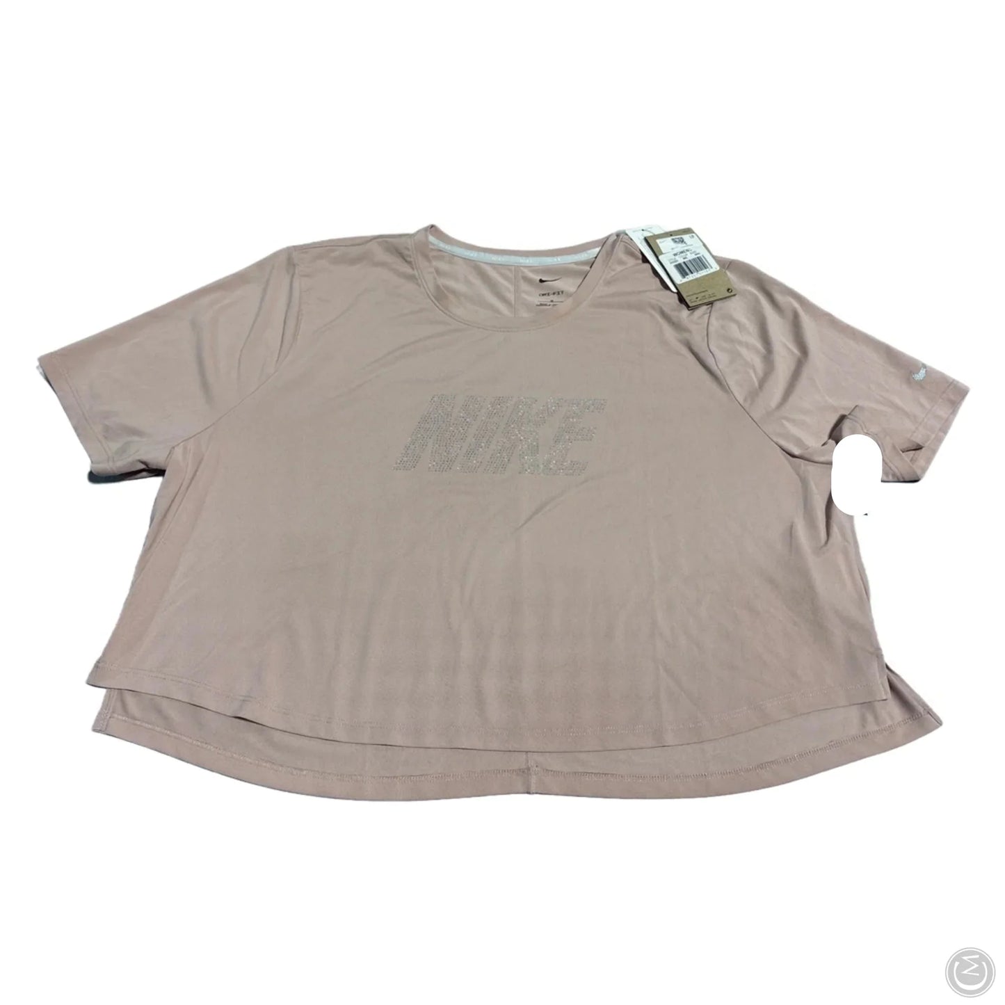 Top Short Sleeve By Nike In Peach, Size: 1x
