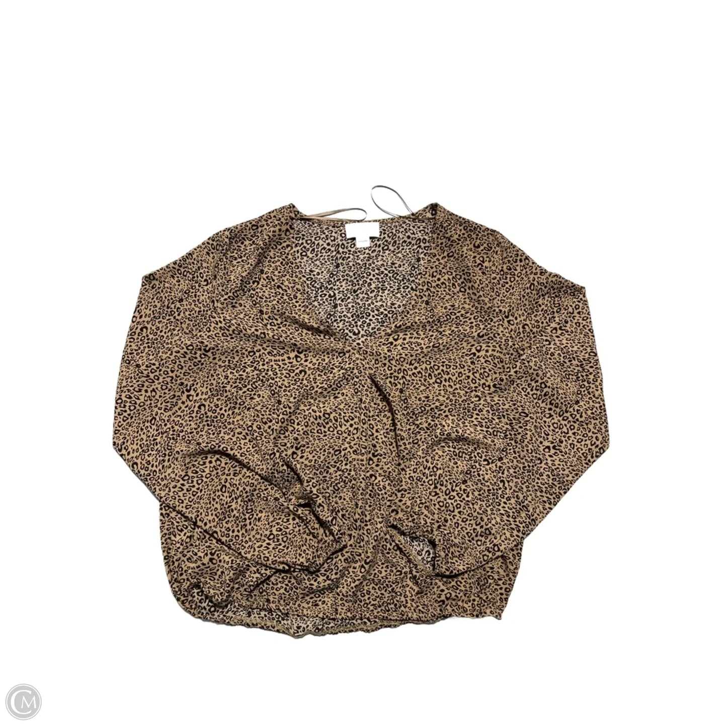Top Long Sleeve By Cme In Animal Print, Size: M