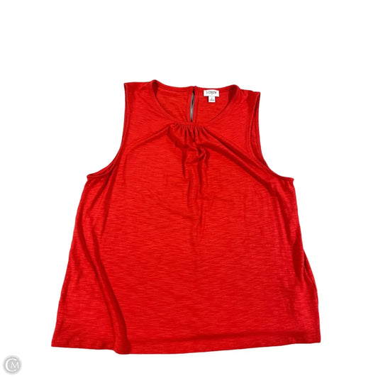 Top Sleeveless By J. Crew In Red, Size: L