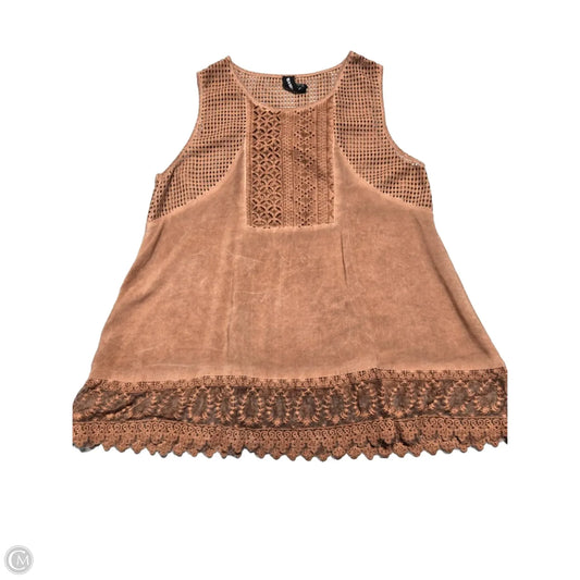 Top Sleeveless By Agnes & Dora In Copper, Size: M