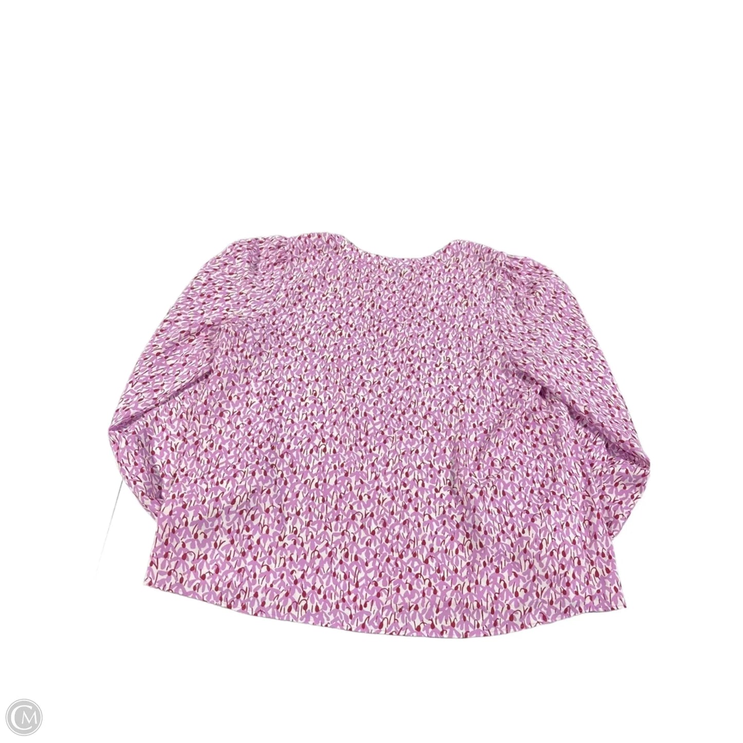 Top Long Sleeve By Ann Taylor In Pink & Red, Size: L