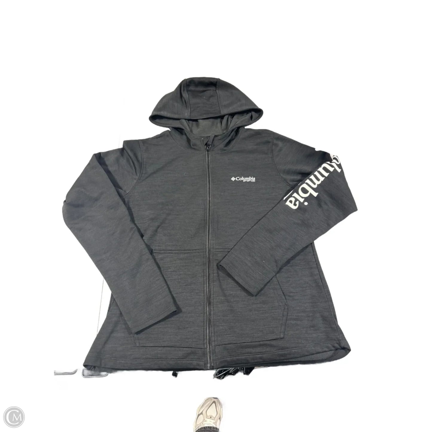 Athletic Top Long Sleeve Hoodie By Columbia In Black, Size: L