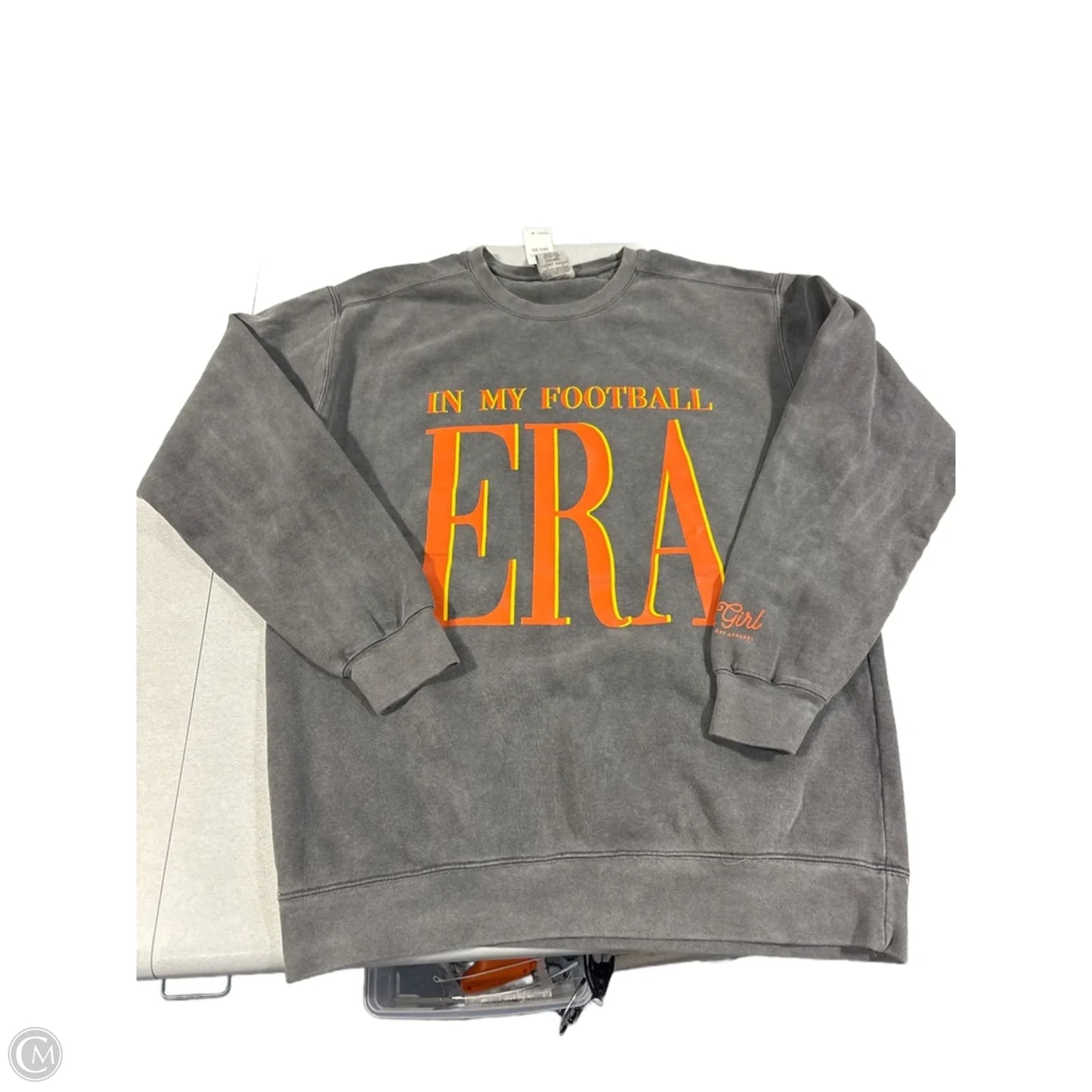 Sweatshirt Crewneck By Comfort Colors In Grey, Size: M