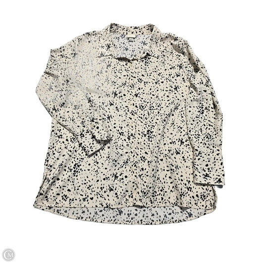 Blouse Long Sleeve By A New Day In Tan, Size: M