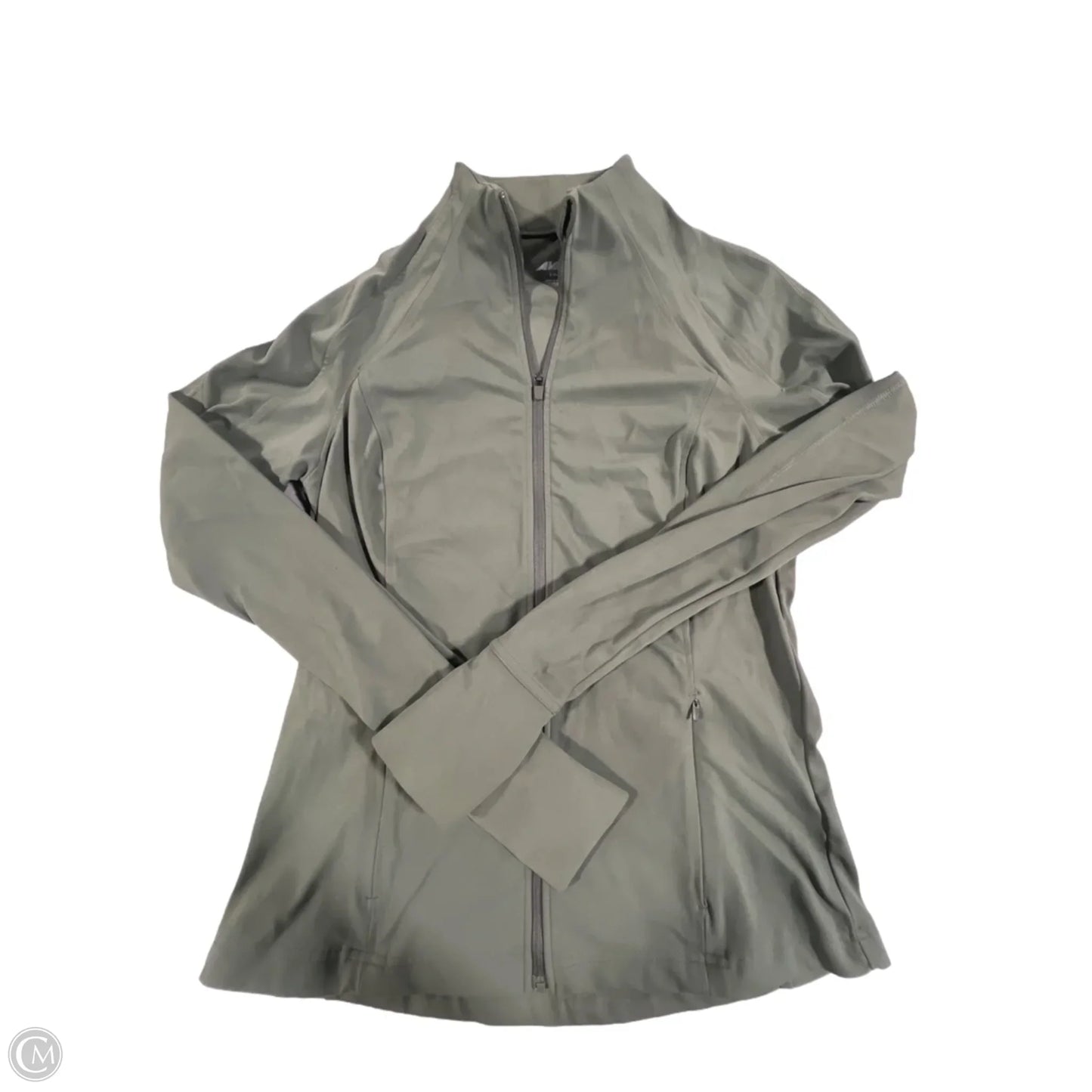 Athletic Top Long Sleeve Collar By Avia In Green, Size: S