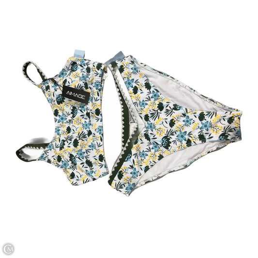 Swimsuit 2pc By Cme In Floral Print, Size: M