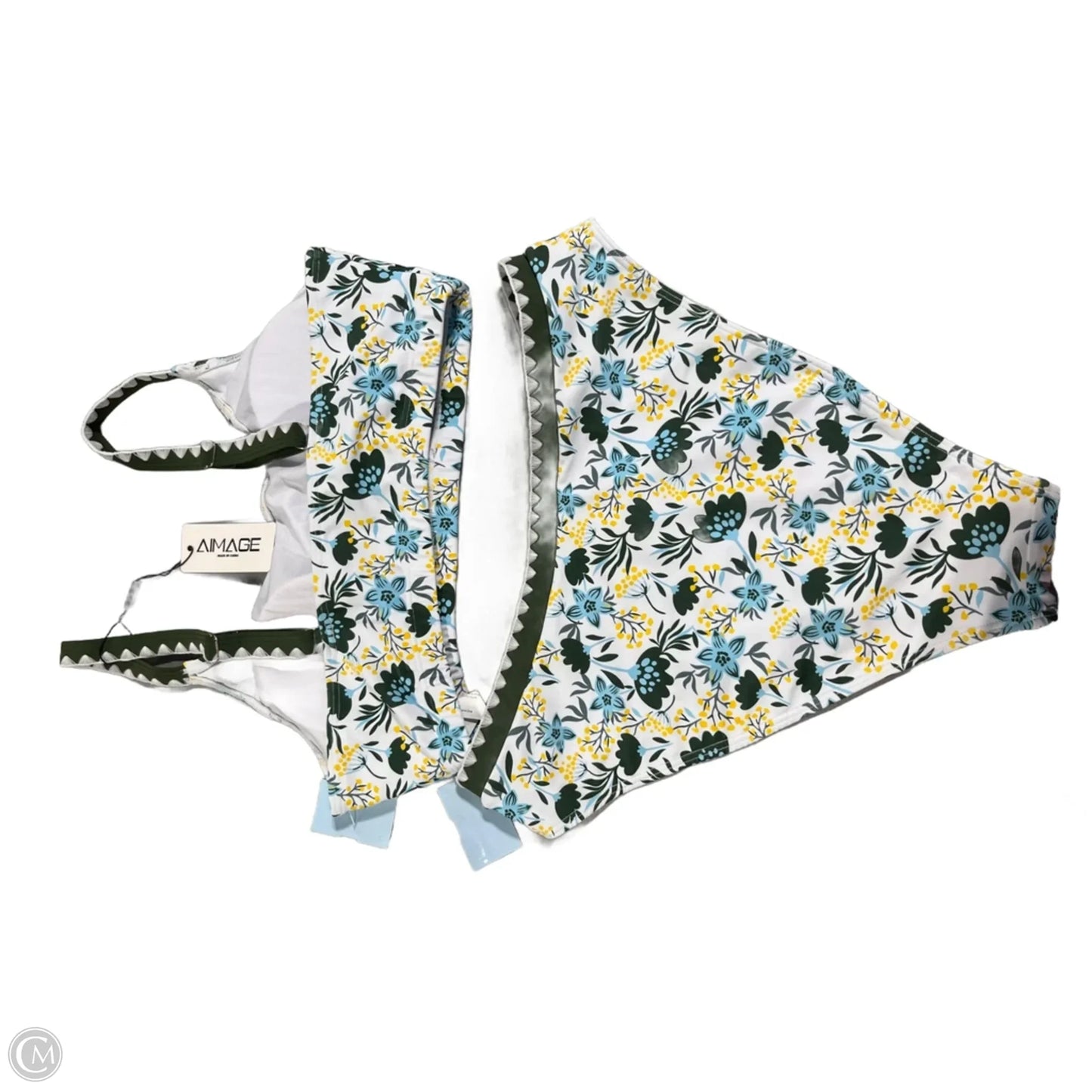 Swimsuit 2pc By Cme In Floral Print, Size: M