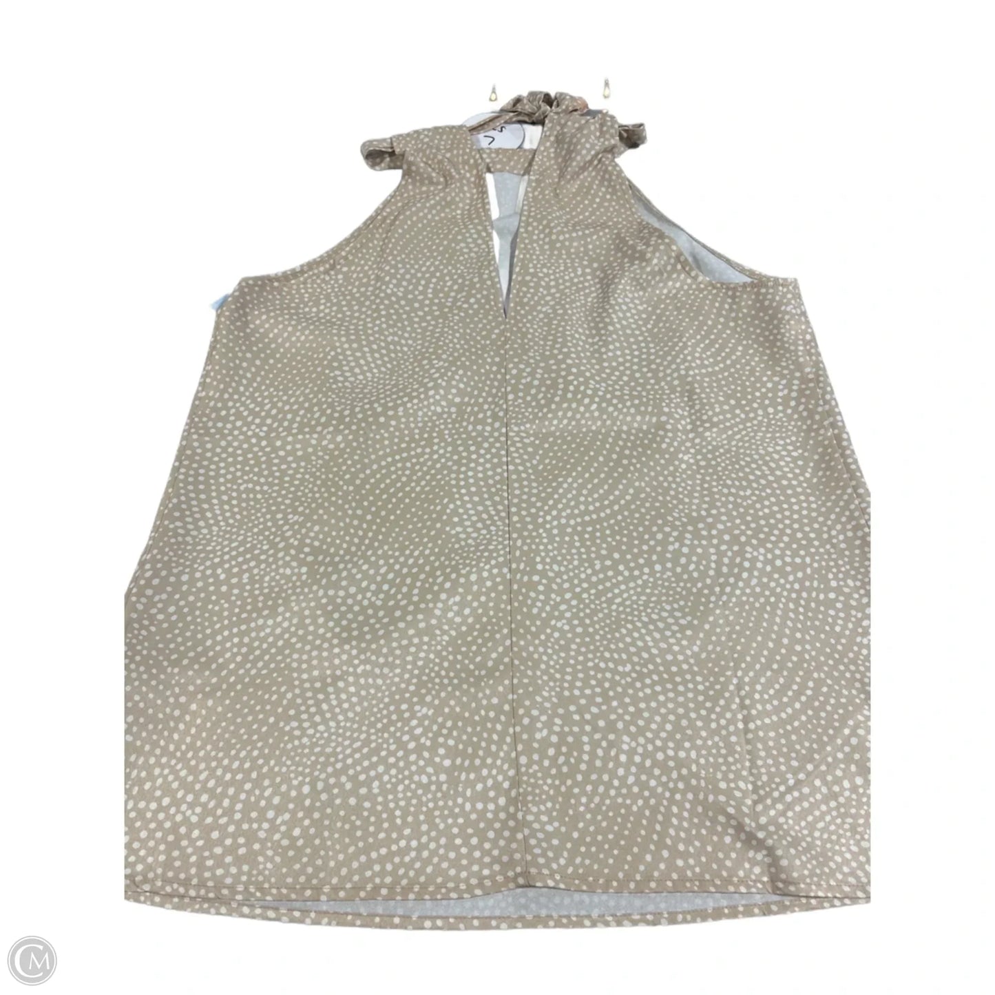 Top Sleeveless By Cme In Cream, Size: L