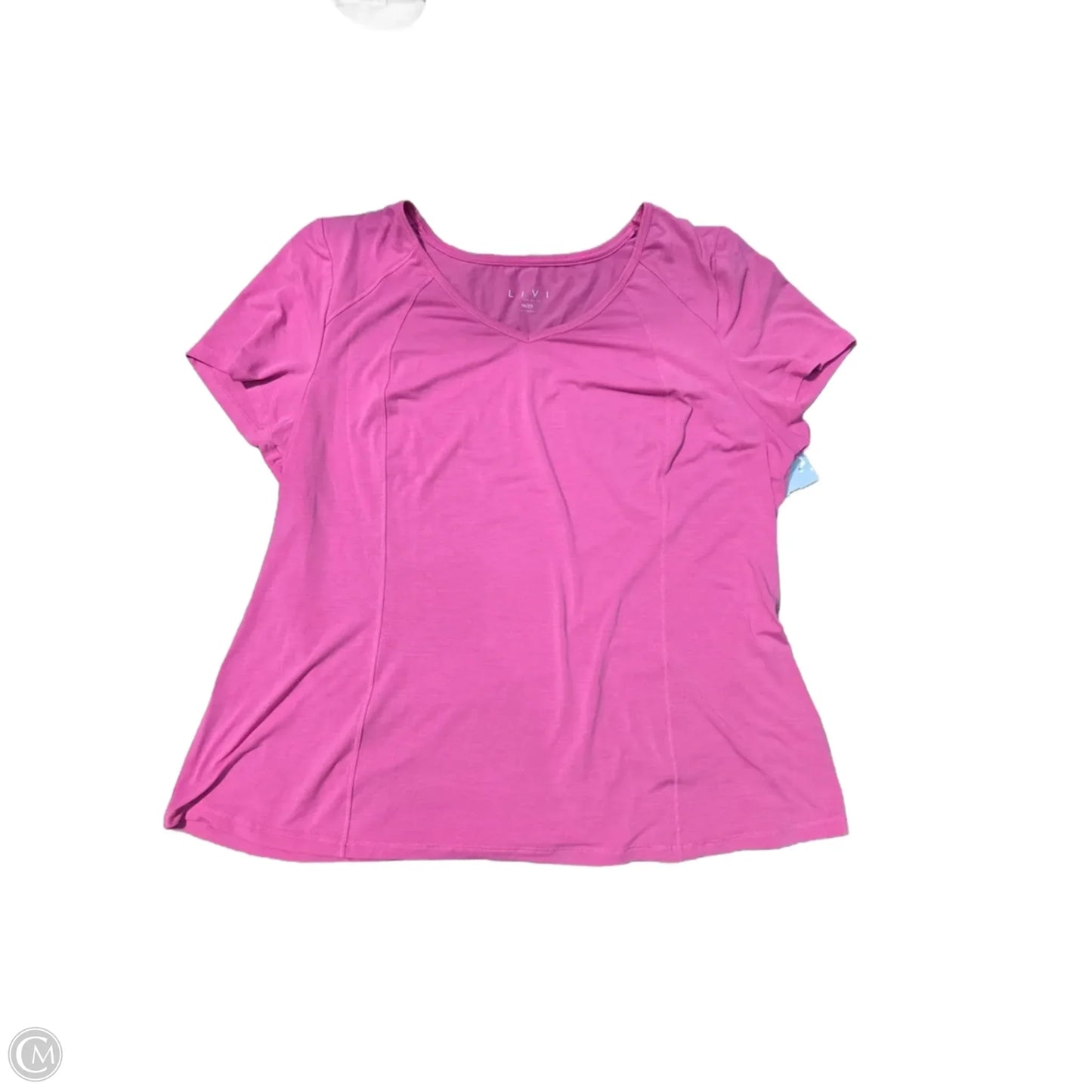 Athletic Top Short Sleeve By Livi Active In Pink, Size: 18