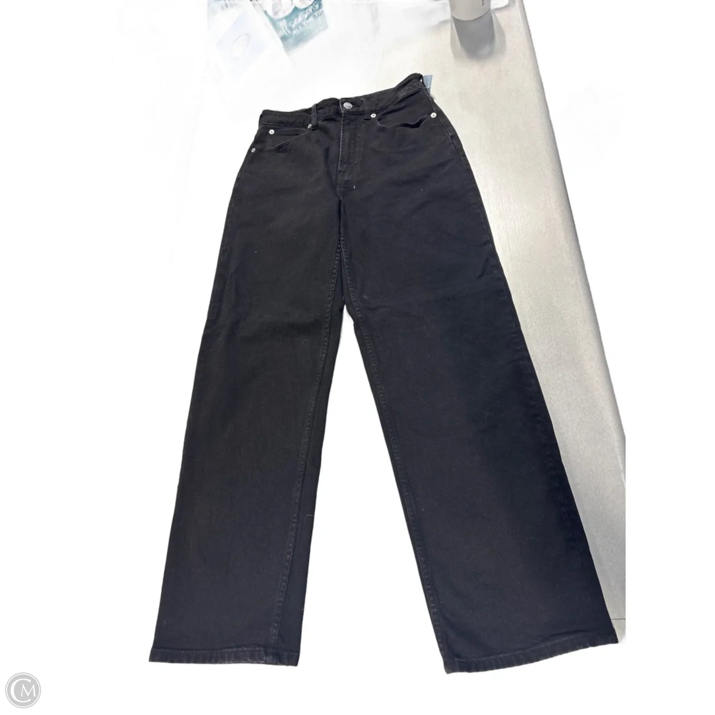 Jeans Straight By Everlane In Black Denim, Size: 4l