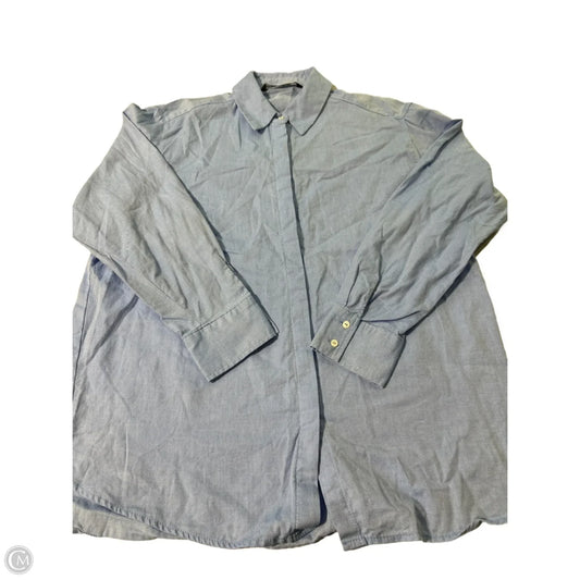 Top Long Sleeve By Zara In Blue, Size: S