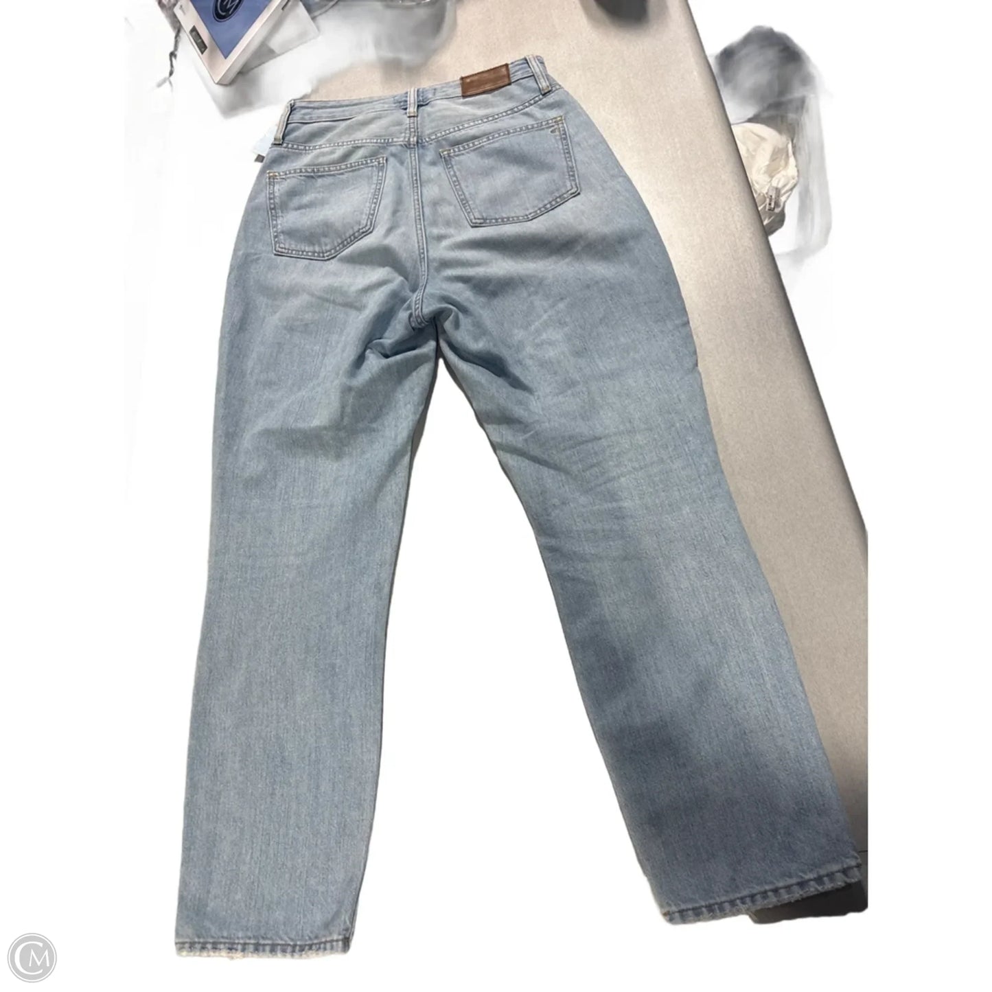 Jeans Straight By Madewell In Blue Denim, Size: 4