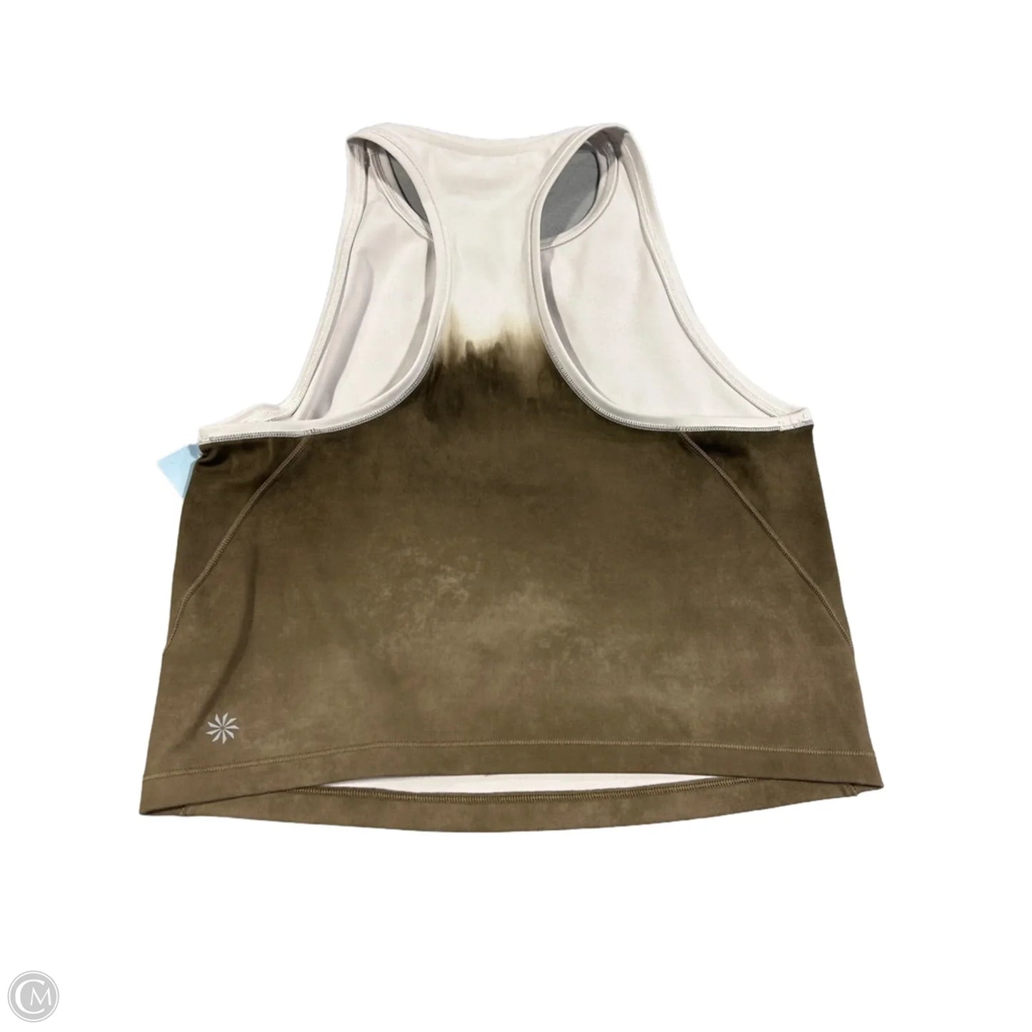 Athletic Tank Top By Athleta In Green & White, Size: S