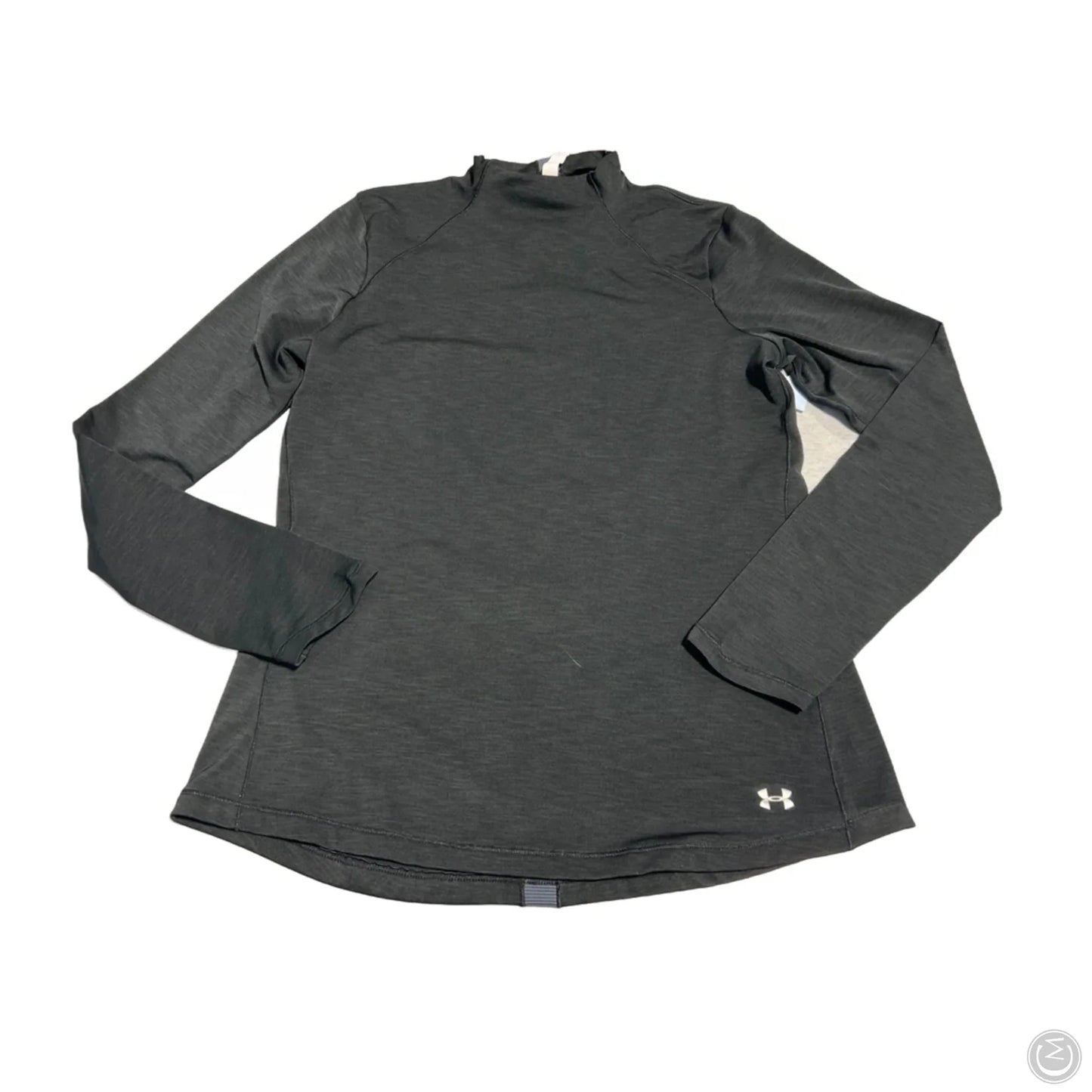 Athletic Top Long Sleeve Crewneck By Under Armour In Black, Size: L