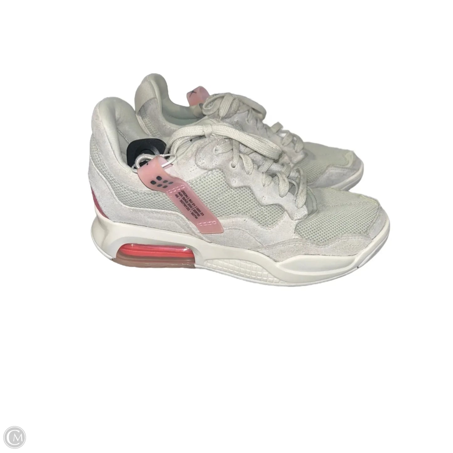 Shoes Luxury Designer By Jordan In Grey & Pink, Size: 10