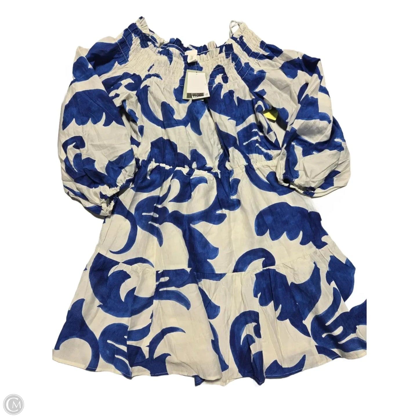 Dress Casual Short By H&m In Blue & White, Size: M