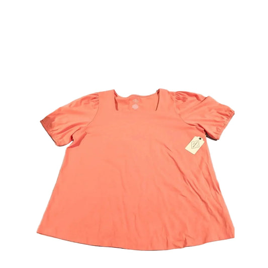 Top Short Sleeve By St Johns Bay In Orange, Size: Xl